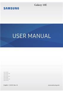 Samsung Galaxy 10E manual. Smartphone Instructions.